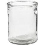 Bougeoir en verre - 8 x 9, 8 cm - transparent - 6 pcs - pour bougies chauffe - plat