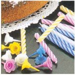 Bougies anniversaire x24 + 12 supports - metaltex