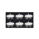 Bougie chauffe - plat paillette non parfume support - set de 6 pcs - blanc silumen
