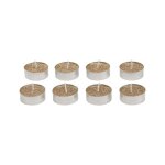 Bougie chauffe - plat paillette non parfume support - set de 6 pcs - or silumen