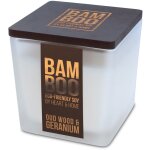 Bougie �co responsable bois de oud g�ranium heart and home
