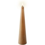 Bougie led, cire, d�corative, c�ne, marron, fonctionne sur piles, 27, 8 cm, 1 pc.