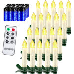 Bougie led de noel sans cble dcoration lumineuse aspect bougie de cire fonctionnement  pile minuterie ...