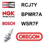Bougie oregon - champion rcj7y ngk bpmr7a bosch wsr7f