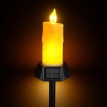 Bougie solaire sans flamme r�aliste effet led vacillante ip65 �tanche avec piquet pour d�coration de ...