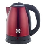 Bouilloire �lectrique 1. 8l inox sans fil rouge herzberg hg5011 - red