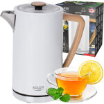Bouilloire �lectrique acier blanc adler 1, 7l / 2200w strix ad1347