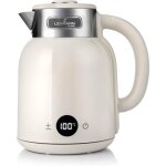 Bouilloire lectrique avec temperature rglable de 40 - 100c, 1, 5 l, 1600w, ebullition rapide, fonction ...