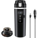 Bouilloire �lectrique de voyage dc 12 v / 24 v, tasse chauffante de voiture de 400 ml avec couvercle ...