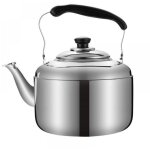 Bouilloire � sifflet en acier inoxydable 4 l - einnenffer - poign�e antid�rapante, compatible avec toutes ...