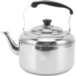 Bouilloire � th� de grande capacit� 5, 5 l, en acier inoxydable antirouille, poign�e confortable, sifflante, ...