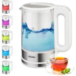 Bouilloire en verre blanche ms 1301 1, 7 l avec r�gulation de temp�rature.