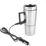 Bouilloire de voiture, bouilloire de voyage de camion de voiture d'acier inoxydable 300 + 200ml tasse ...