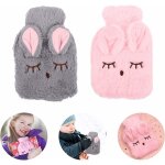 Bouillotte douce, 2 bouillotte eau chaude avec housse en peluche souple bouillotte en caoutchouc naturel ...