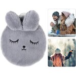 Bouillotte avec housse, bouillotte peluche, bouillotte avec housse en peluche amovible et lavable, aide ...