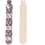 Bouillotte longue ? 72 cm ? 2000 ml ? housse grise motif faon ? chauffe - dos