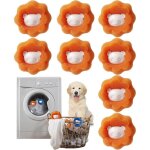 Boule anti poil machine � laver, 8 pi�ces attrape poils machine a laver r�utilisable, balle de lavage ...