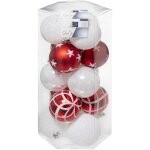 Déco de sapin lot de 15 boules de noël d 5 cm - rouge et blanc - feeric christmas Déco de sapin lot de 15 boules de noël d 5 cm - rouge et blanc - feeric christmas