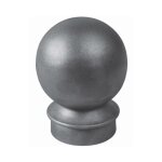 Boule de potelet pour tube de 76mm - diamtre 90mm diamtre de la base 68mm - fer forg grenaill - ...