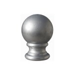 Boule avec support - hauteur 100mm largeur70mm base �55mm - aluminium - � visser deco fer forge