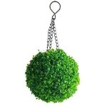 Boule topiaire artificielle en buis artificiel avec capteur de charge led pour jardin, balcon, jardin, ...