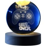 Boule de verre 3d avec led rgb i - total xl2722a medium effet au plafond, veilleuse, lampe de nuit avec ...