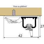 Support plafond simple pour tringle klick system boulet