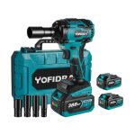 Boulonneuse � choc 650nm onevan 3 vitesses 1 / 2' brushless cl� � chocs sans fil avec deux batterie, ...