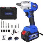 Lucn - boulonneuse sans fil 21 v 1 / 2', cl� � chocs gun torque 420nm impact driver tool ratchet hochet ...
