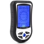 Boussole altimtre numrique 8 en 1 ? prvisions mto, calendrier, mesure d'altitude, thermomtre, baromtre ...