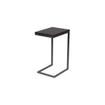 M&s - bout de canapé 30x40x60 cm en bois plaqué chêne noir et métal M&s - bout de canapé 30x40x60 cm en bois plaqué chêne noir et métal