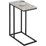Idimex - table d'appoint rectangulaire debora, en mtal noir et dcor marbre blanc