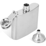 Bouteille de 60 ml pour alcool, bouteille de poche pour whisky avec entonnoir en acier inoxydable pour ...
