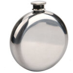 Bouteille d'alcool ronde, 5 oz / 140ml flasque en acier inoxydable, flasque alcool hip flask, portable ...