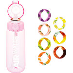 Bouteille d'eau aromatis�e de 750 ml avec 7 capsules aromatis�es al�atoires, bouteille d'eau gonflable, ...
