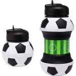 Bouteille d'eau pliable en silicone pour ballon de football