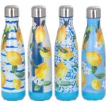 Signes grimalt - bouteille isotherme en acier inoxydable avec motif citrons, idale pour les boissons ...