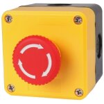 Bouton d''arr�t d''urgence coup de poing?un bouton d'arr�t d'urgence + capot de protection transparent ...