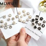 Boutons de broche de chemise pour femme noire bouton blanc sans couture broche de s�curit� mini bouton ...
