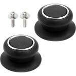 Boutons de couvercle universels en bak�lite et acier inoxydable, poign�es de remplacement anti - br�lure ...