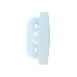 Bouton cr�mone aluminium epoxy blanc