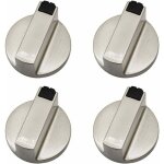 Bouton cuisini�re � gaz - lot de 4 boutons de commande en m�tal 6 mm pour four et cuisini�re