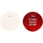 Bouton de d�marrage carbone pour mazda, couverture de d�marreur rouge