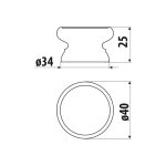 Bouton gd07, blanc mat, lion Bouton gd07, blanc mat, lion
