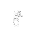 Bouton gp20, porcelaine blanche, motif 0
