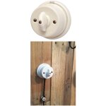 Bouton interrupteur porcelaine antique napoleon blanc - 40416