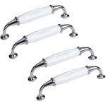 Bouton de meuble lot de 4, boutons de meubles bouton de porte en c�ramique poign�e en porcelaine meuble ...