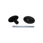 Bouton poign�e de porte en alu moul� d�cor fonte - tige longueur 100mm carr� de 6mm deco fer forge
