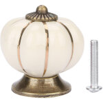 Boutons de porte en c�ramique en forme de citrouille, poign�es de style europ�en pour meubles de chambre, ...