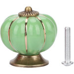 Boutons de porte en c�ramique en forme de citrouille, style europ�en, pour meubles de chambre, placards ...